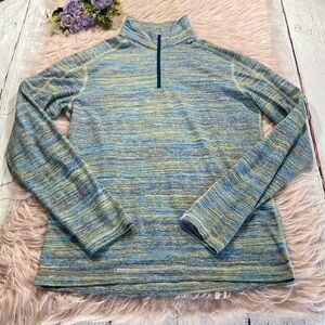 Lululemon Surge Warm 1/2 Zip Space Dye Camo Deep Navy sz M